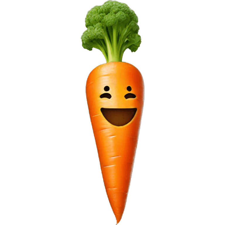 Smiley face with a carrot emoji