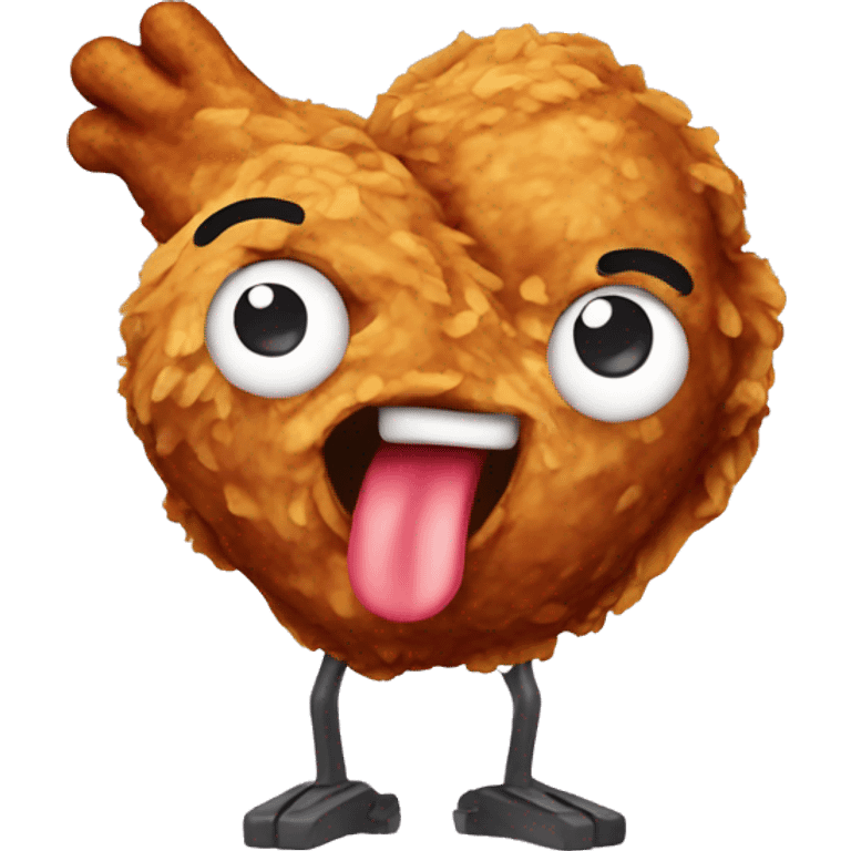 Fried chicken with legs emoji