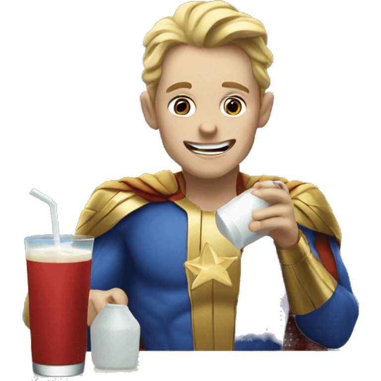 homelander drinks milk emoji