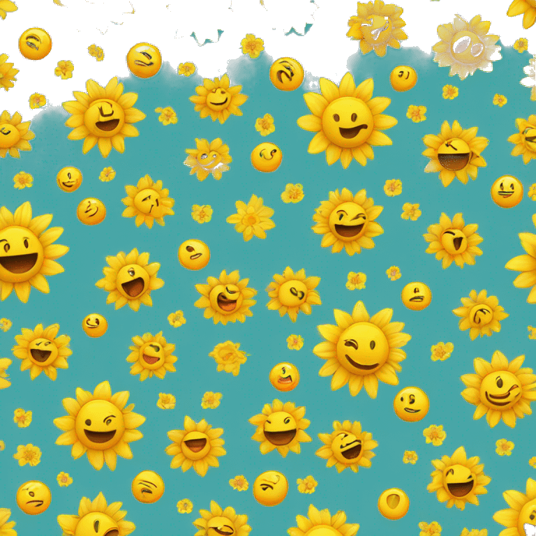 good morning with sun and fowers emoji