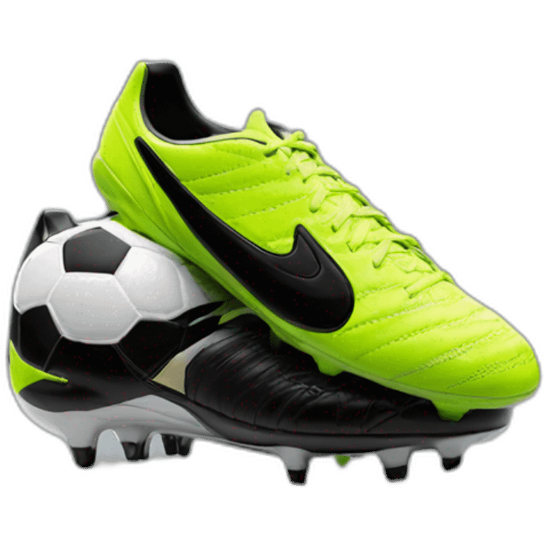 Soccer cleat tiempo black emoji