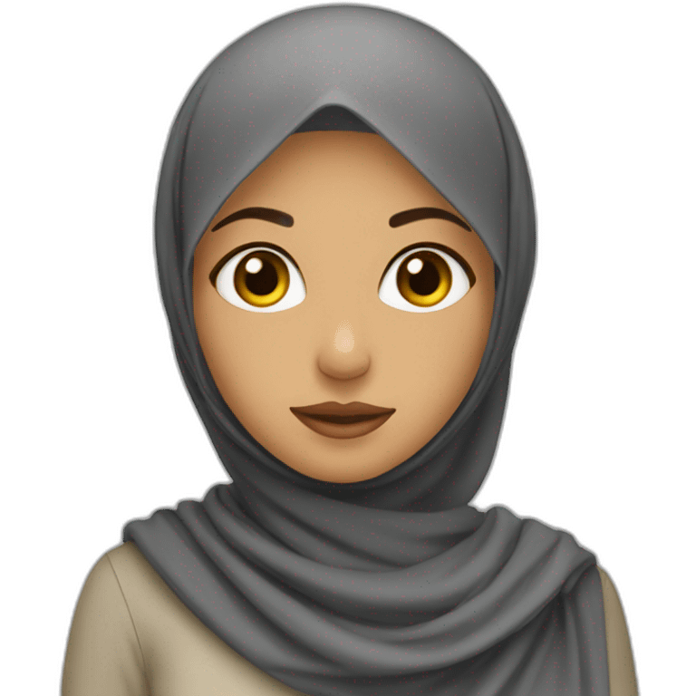 Algérien girl with hijab emoji