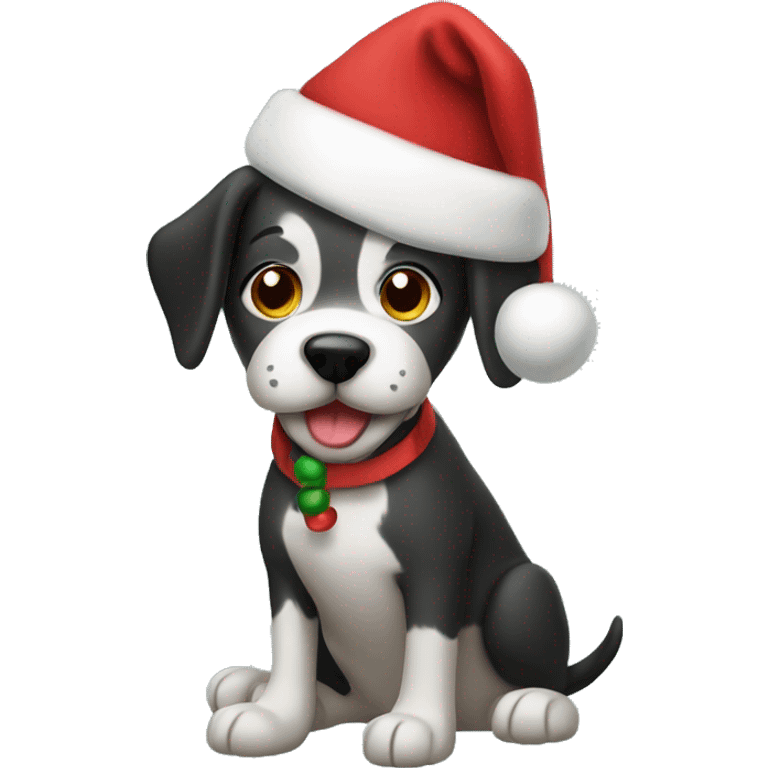 Christmas dog emoji