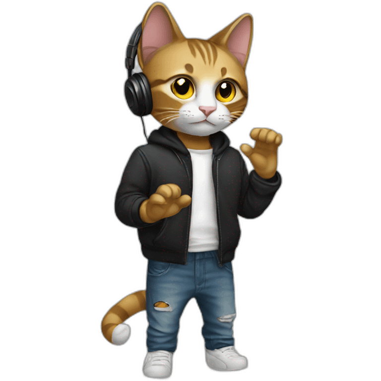 Cat dj emoji