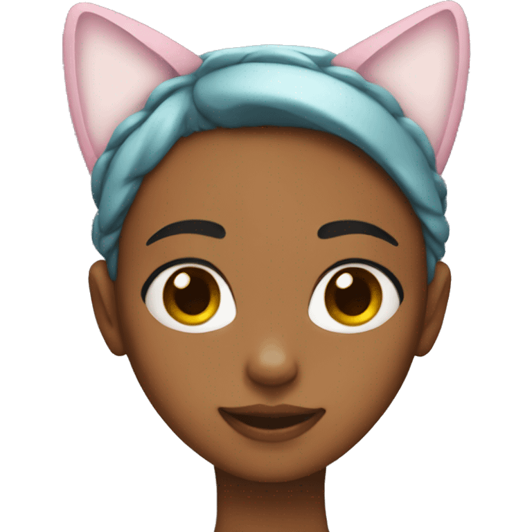 Girl with cat ear headband  emoji