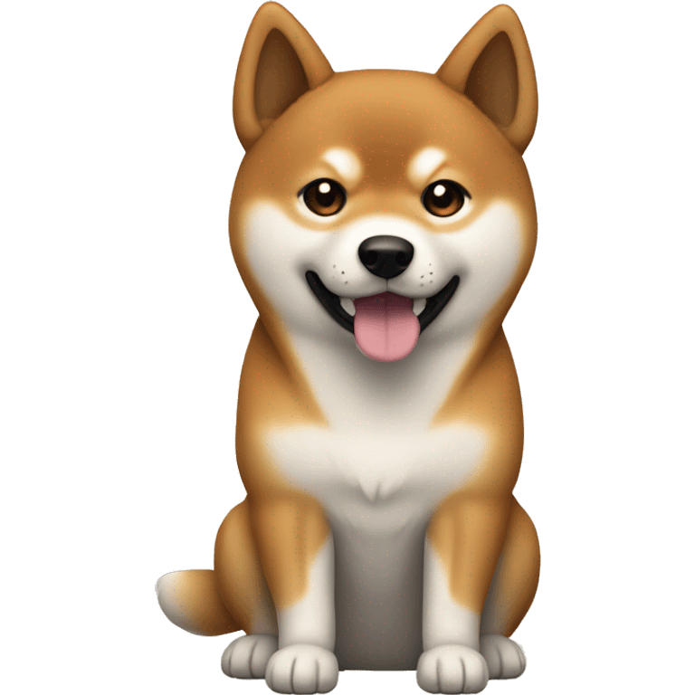 Shiba Inu with middle age with dark brown hair  emoji