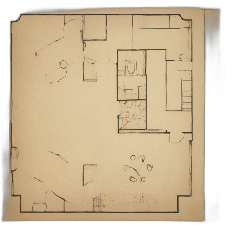 medieval architect drawing on a floor plan emoji