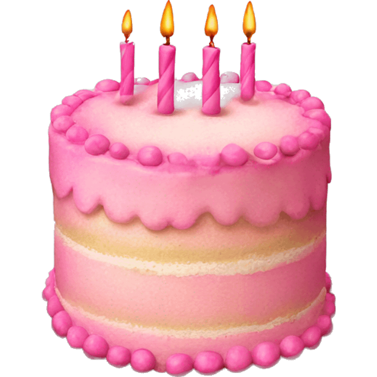 Birthday cake pink emoji