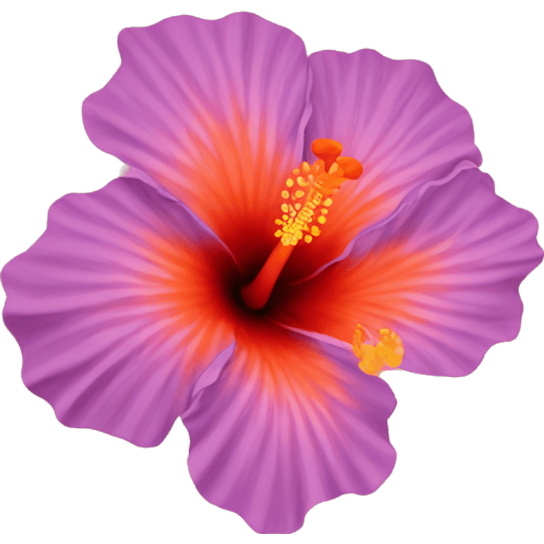 Orange hibiscus flower  emoji