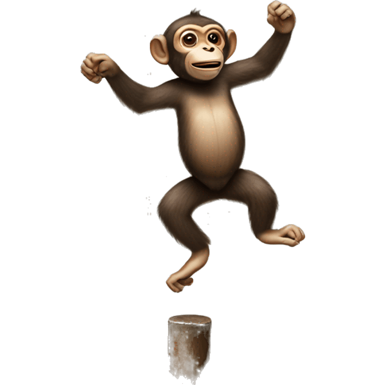 Monkey dancing on a pole emoji