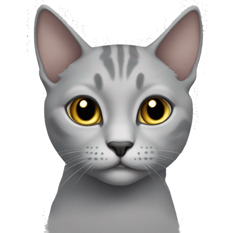 lovely light grey patternless cat emoji