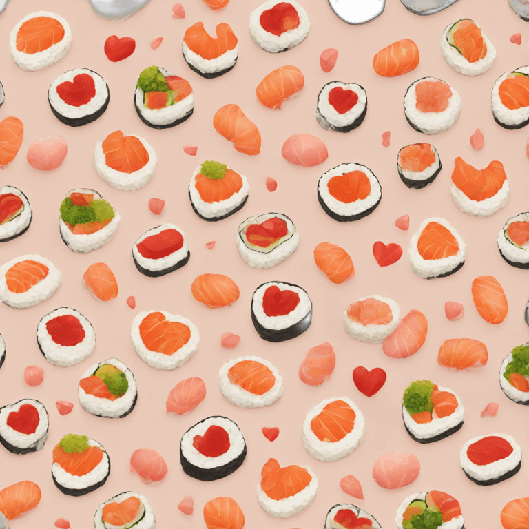 sushi heart emoji