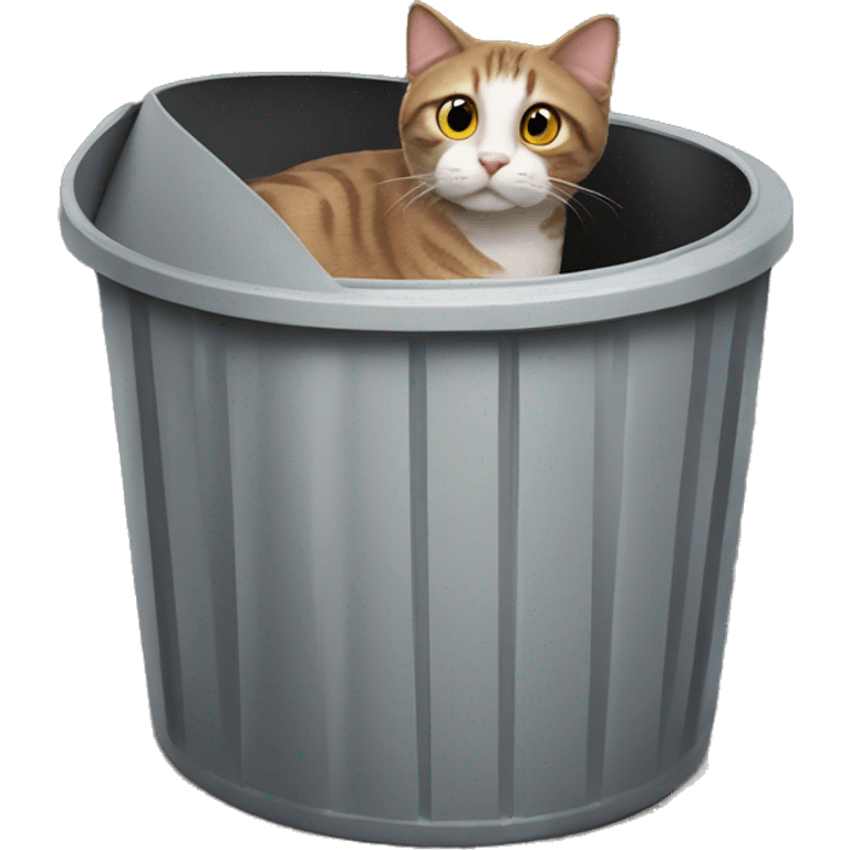 Cat in trash-can emoji