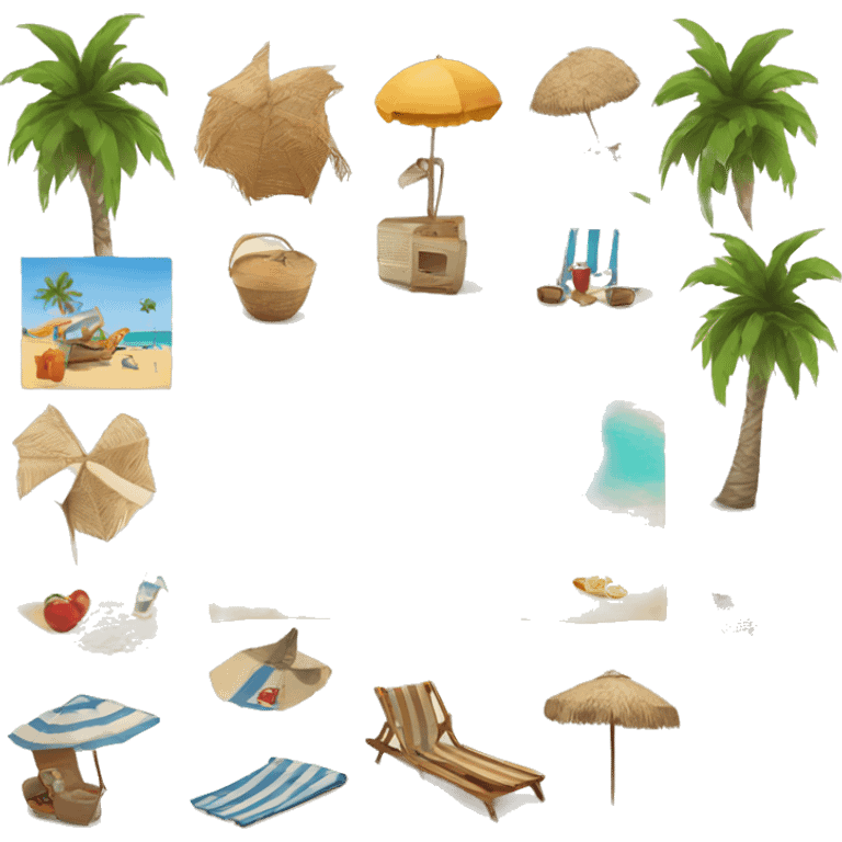 Cuban beach emoji