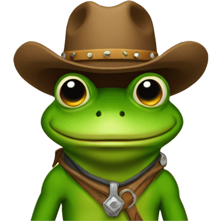 Cowboy frog emoji