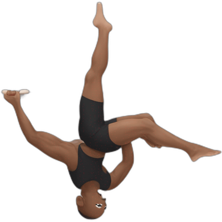 boy mixrace in front lever on traction barre emoji