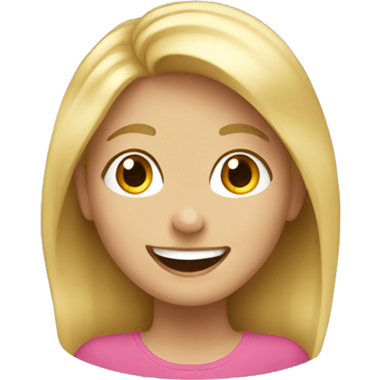 Happy blonde girl emoji