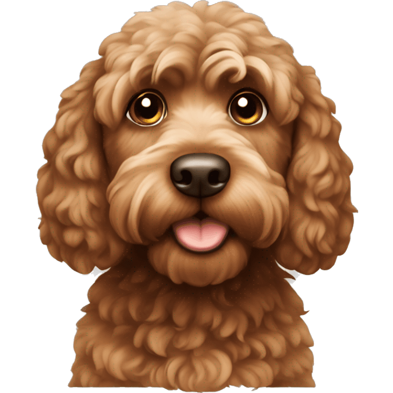 Brown cockapoo  emoji