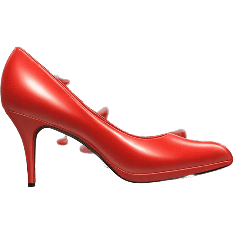 Red glossy high heel shoes emoji