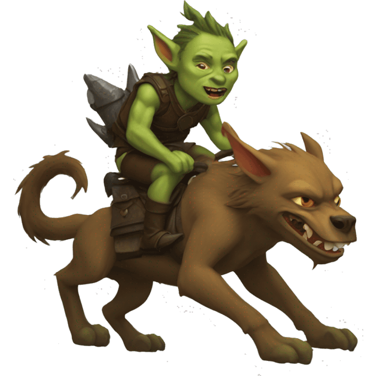 goblin riding a worg  emoji