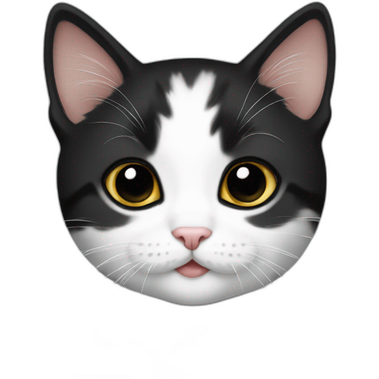 Kitten White and black emoji