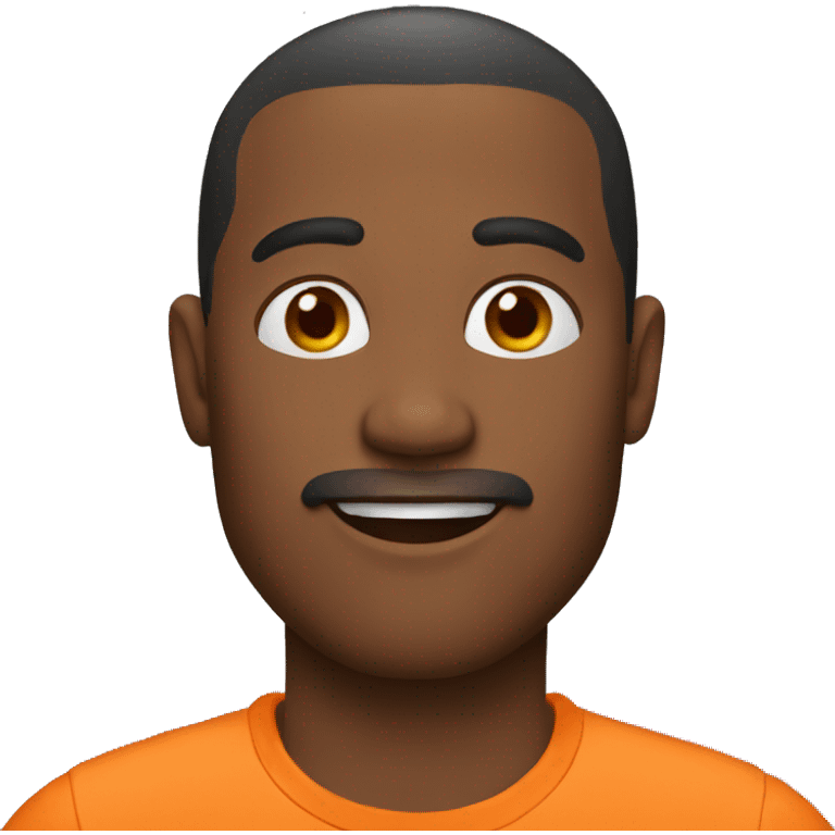 Man wearing orange shirt emoji