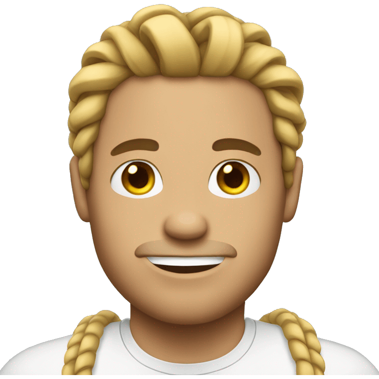 Man with braids white man emoji