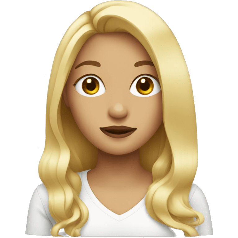 Girl with blonde hair emoji