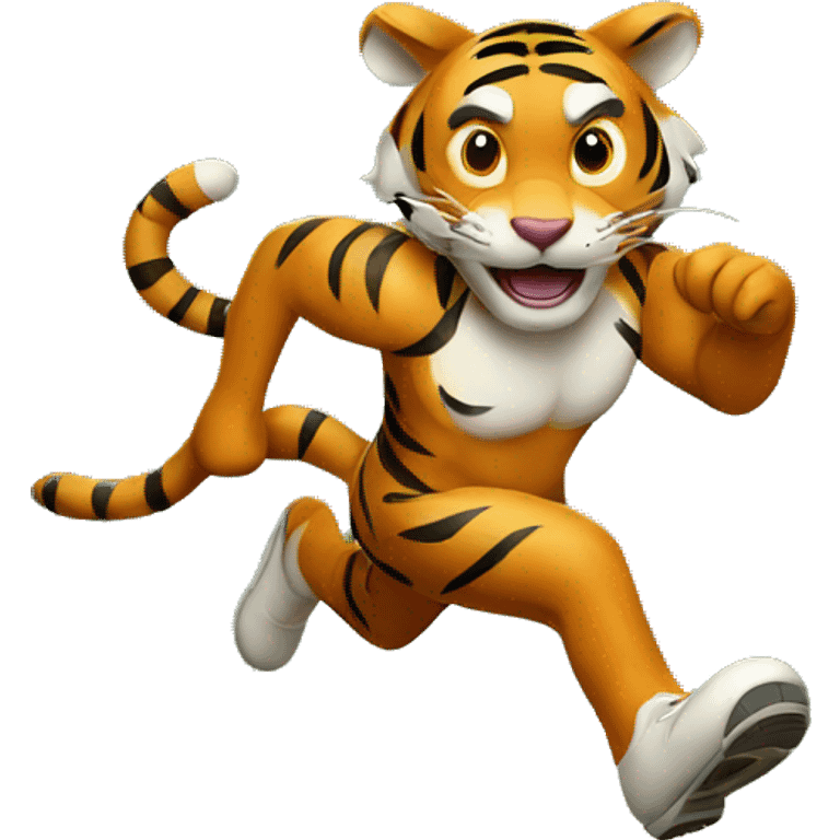 tiger running in the woods emoji