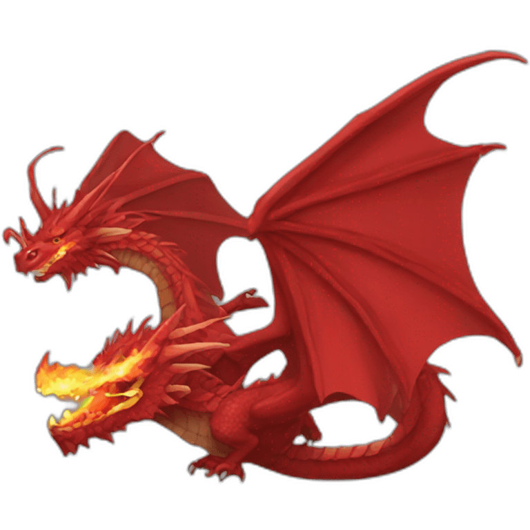 head Red dragon epic pixel emoji