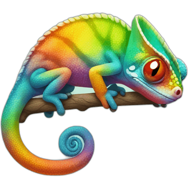 Rainbow Chameleon emoji