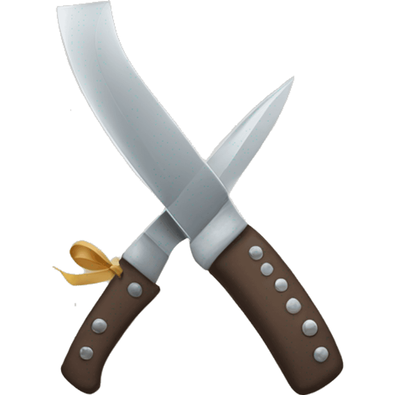 Knife with bow on handle emoji