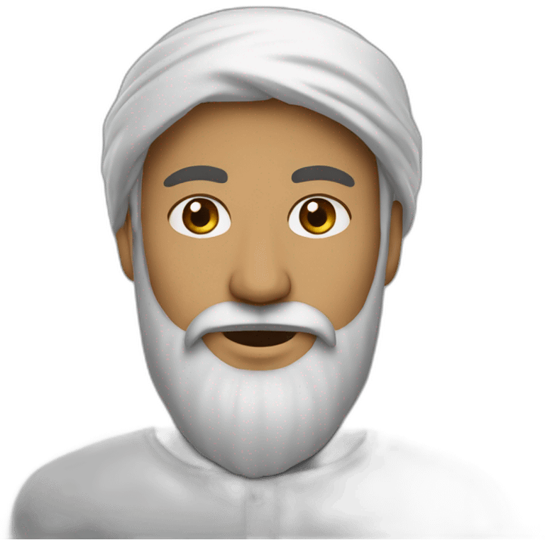 homme musulman avec une barbe noir emoji