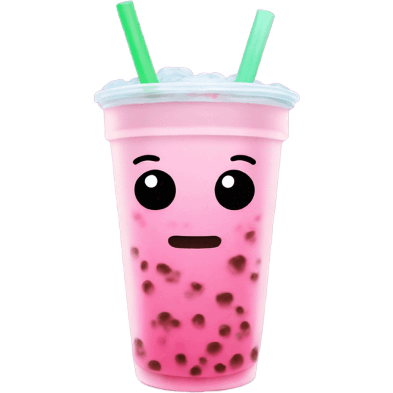 Pink ice boba tea emoji