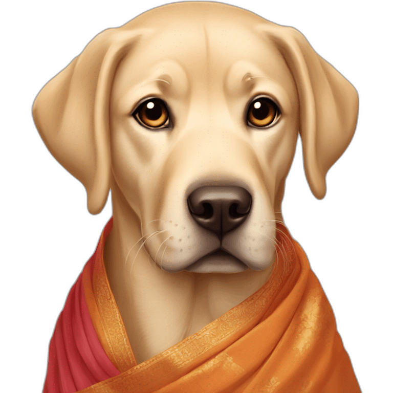 Labrador in sari emoji