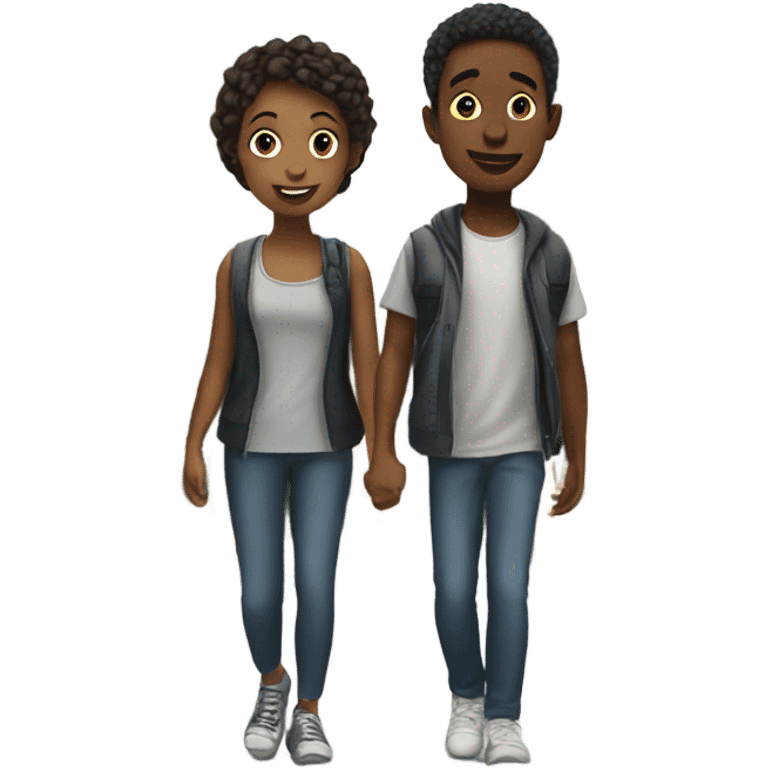 Girl and boy In NYC emoji