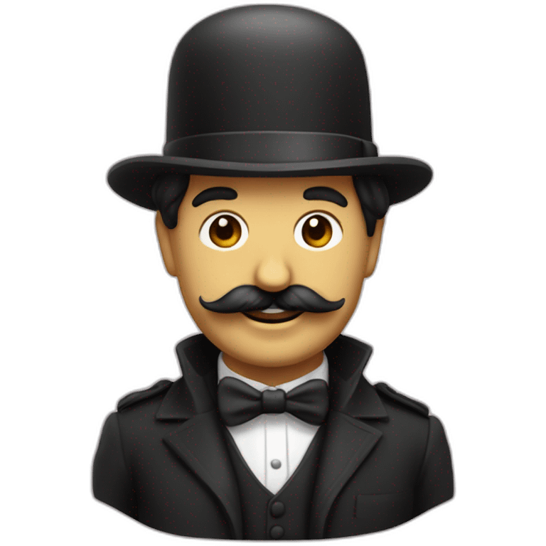 buda con bigote de chaplin emoji