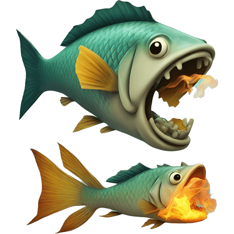 fish smoking emoji