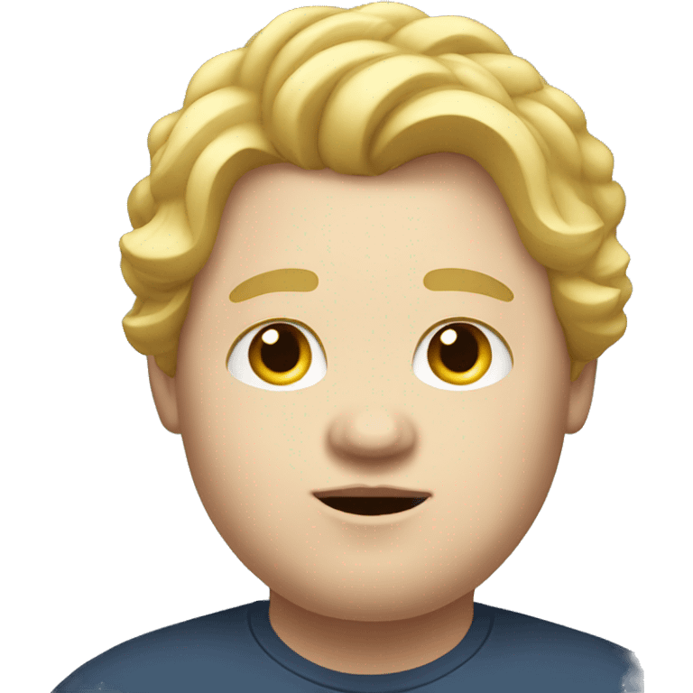 Obese, young male, long blonde hair emoji