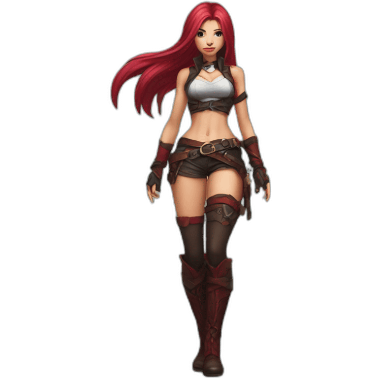 Katarina posing legs sfw emoji