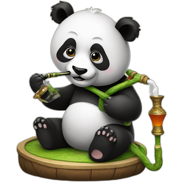 panda with a hookah emoji