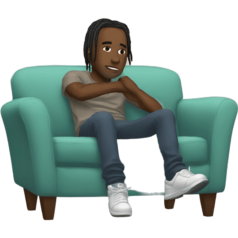 Travis Scott on a couch emoji