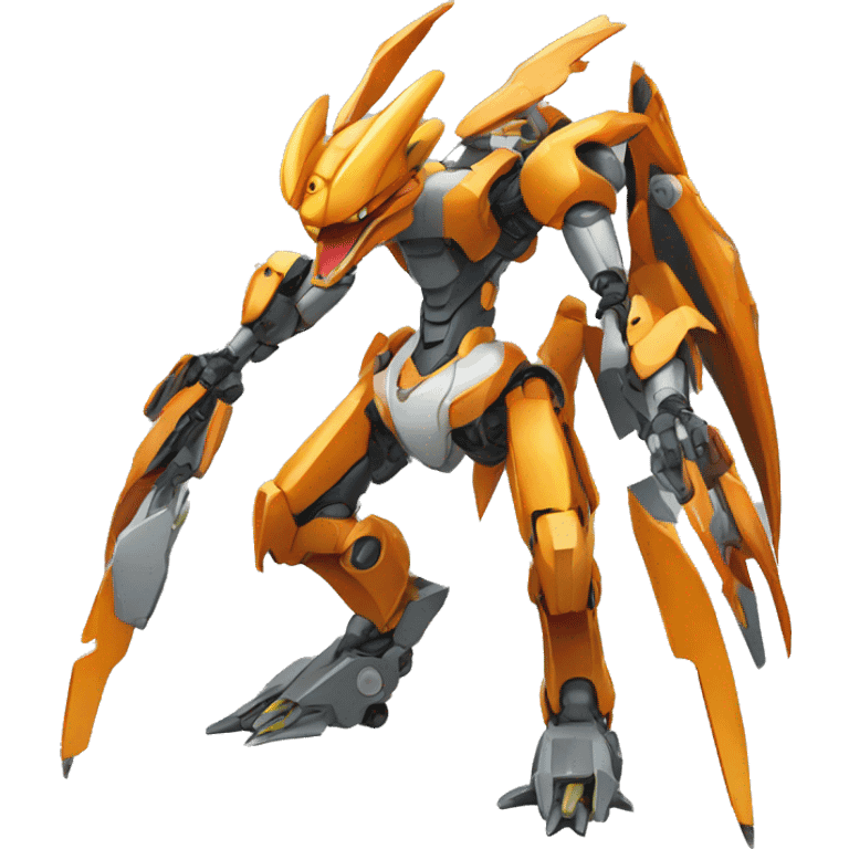 Mechanical Scizor-Raptor-Charizard-Medabot-Mecha full body emoji