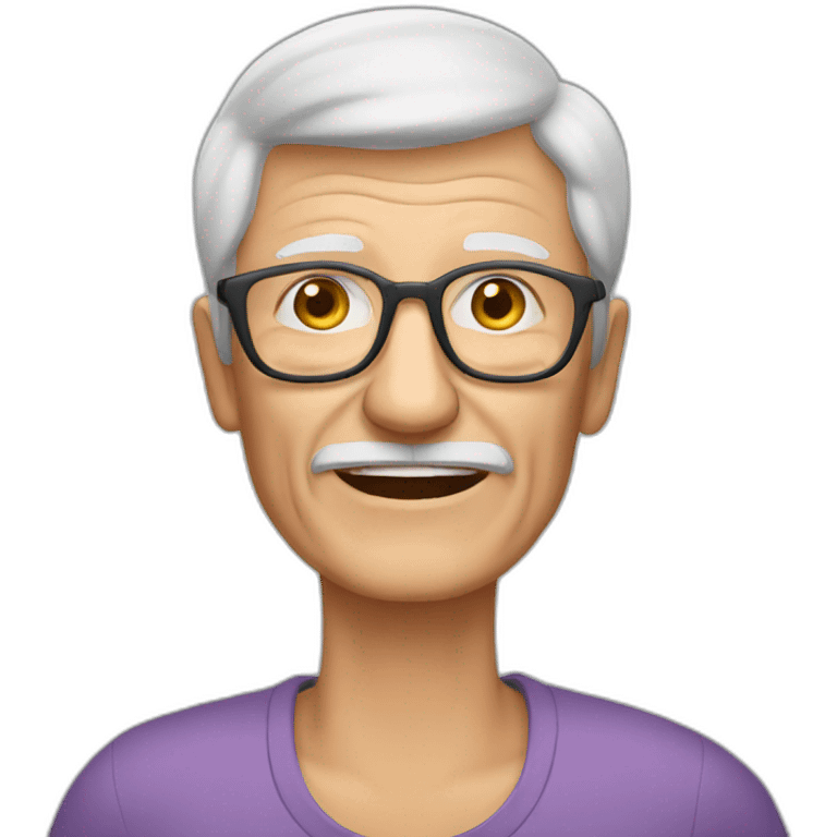 Pensioner-no glasses emoji