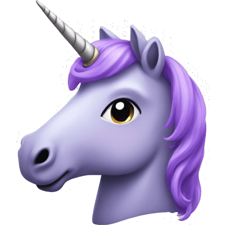 A purple unicorn emoji