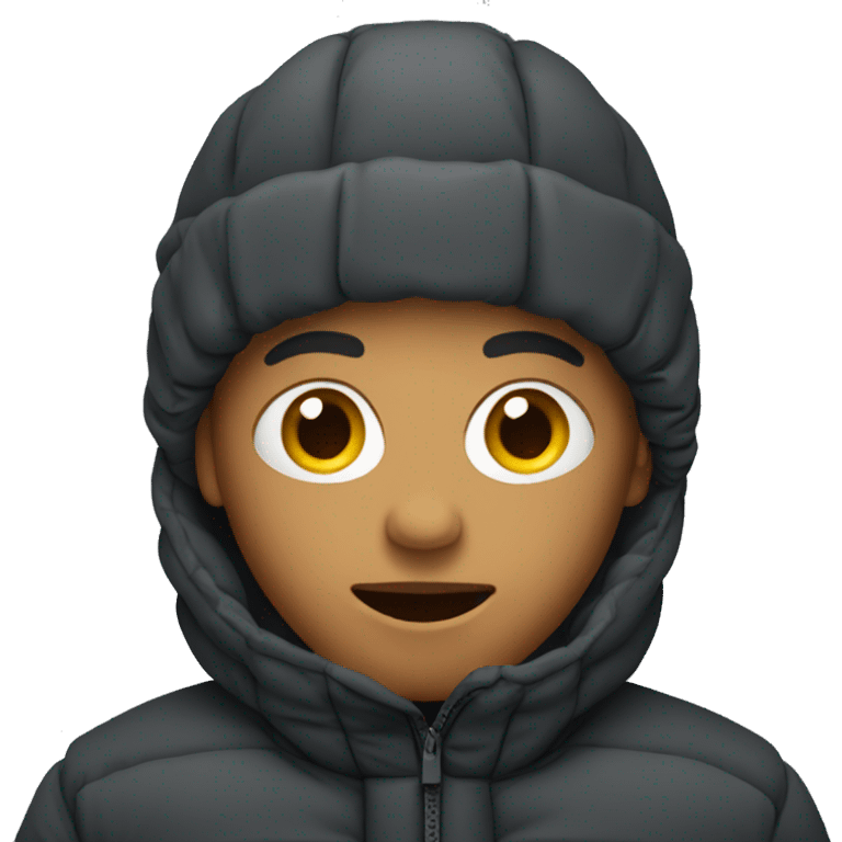 person wearing long puffy jacket  emoji