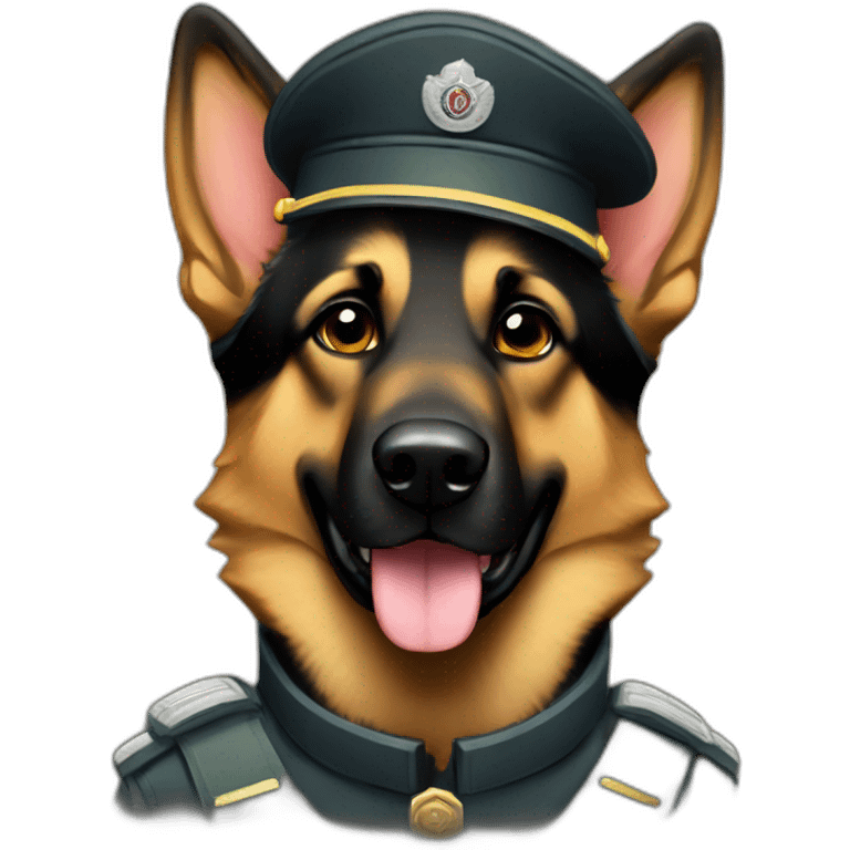 German shepherd soldier emoji