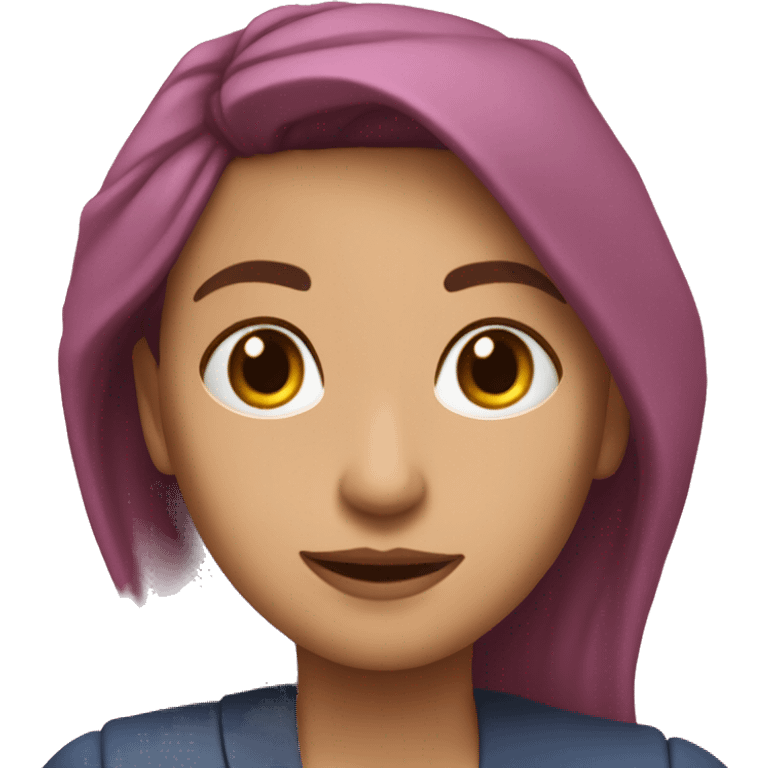 Una persona con una rosa el la boca emoji