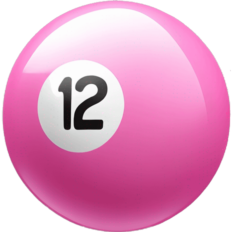 pink billiard ball number 12 emoji