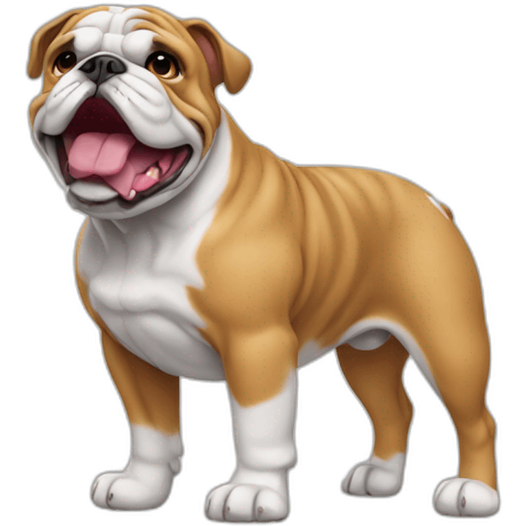 Dog English Bulldog full body emoji